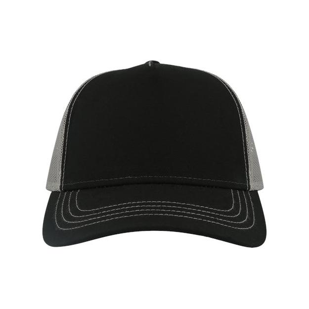 Atlantis Headwear Sustainable Canvas Cap - Atlantis Headwear RAPPER Atlantis Headwear Black/ Grey Adjustable