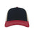 Atlantis Headwear Sustainable Canvas Cap - Atlantis Headwear RAPPER Atlantis Headwear Navy/ Burgundy/ Khaki Adjustable