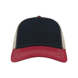 Atlantis Headwear Sustainable Canvas Cap - Atlantis Headwear RAPPER Atlantis Headwear Navy/ Burgundy/ Khaki Adjustable