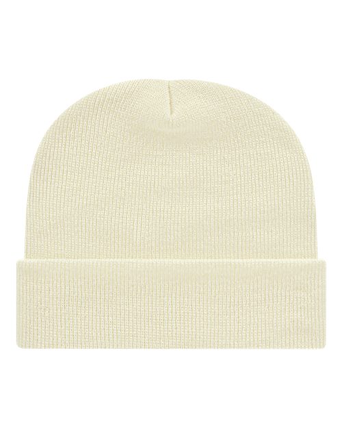 CAP AMERICA USA-Made 12" Cuffed Beanie - CAP AMERICA TKN24 CAP AMERICA Ivory One Size