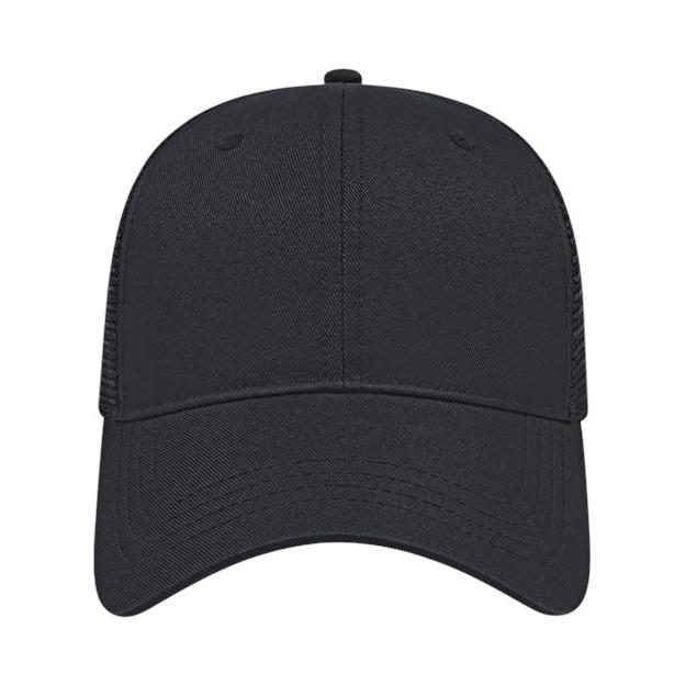 CAP AMERICA X-tra Value Polyester Trucker Cap - CAP AMERICA x800 CAP AMERICA Black/ Black Adjustable