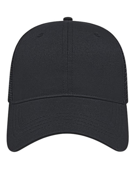 CAP AMERICA X-tra Value Polyester Trucker Cap - CAP AMERICA x800 CAP AMERICA Black/ Black Adjustable