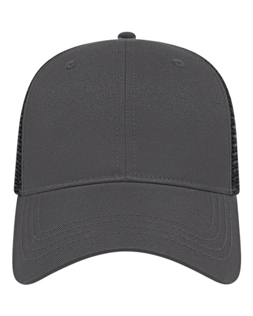 CAP AMERICA X-tra Value Polyester Trucker Cap - CAP AMERICA x800 CAP AMERICA Charcoal/ Black Adjustable