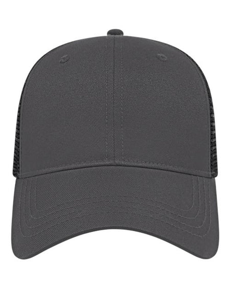 CAP AMERICA X-tra Value Polyester Trucker Cap - CAP AMERICA x800 CAP AMERICA Charcoal/ Black Adjustable