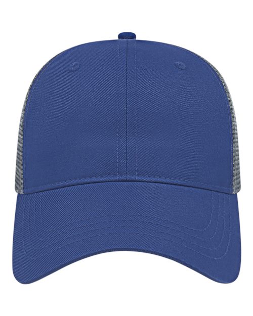 CAP AMERICA X-tra Value Polyester Trucker Cap - CAP AMERICA x800 CAP AMERICA Royal/ Charcoal Adjustable