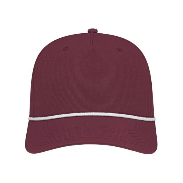 CAP AMERICA Athletic Rope Cap - CAP AMERICA i7256 CAP AMERICA Merlot/ White Adjustable