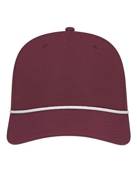 CAP AMERICA Athletic Rope Cap - CAP AMERICA i7256 CAP AMERICA Merlot/ White Adjustable