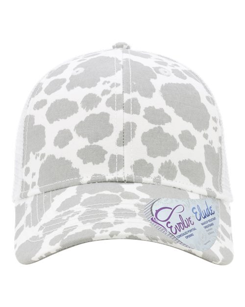 Infinity Her Women's Modern Trucker Cap - Infinity Her CHARLIE Infinity Her Grey Cow/ White Adjustable