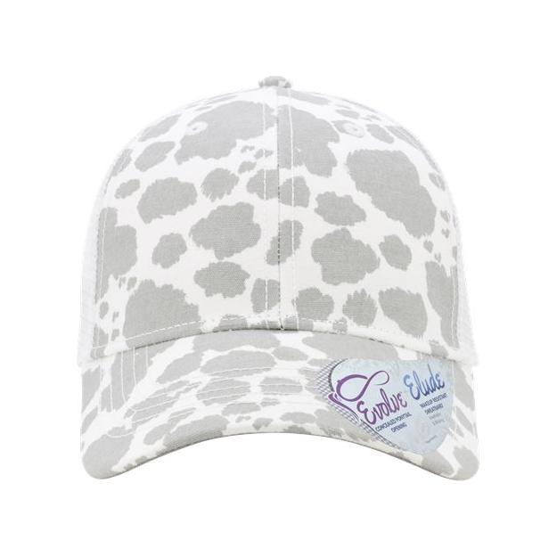 Infinity Her Women's Modern Trucker Cap - Infinity Her CHARLIE Infinity Her Grey Cow/ White Adjustable