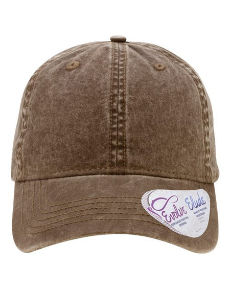 Infinity Her Women's Pigment-Dyed with Fashion Undervisor Cap - Infinity Her CASSIE Infinity Her Chocolate/ Fawn Adjustable