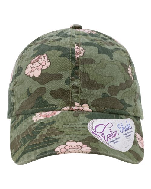 Infinity Her Women's Garment-Washed Fashion Print Cap - Infinity Her HATTIE Infinity Her Floral Camo Adjustable