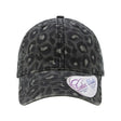 Infinity Her Women's Garment-Washed Fashion Print Cap - Infinity Her HATTIE Infinity Her Black Leopard Adjustable