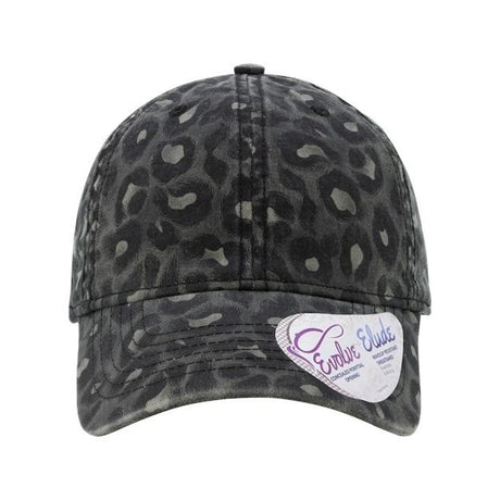 Infinity Her Women's Garment-Washed Fashion Print Cap - Infinity Her HATTIE Infinity Her Black Leopard Adjustable