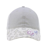 Infinity Her Women's Printed Bill with Mesh Back Cap - Infinity Her JANET Infinity Her Grey/ Snow Leopard/ White Adjustable
