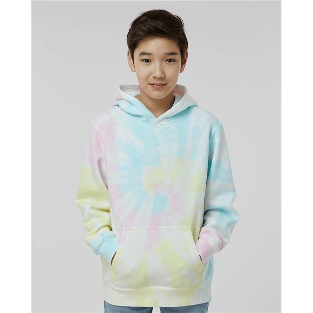 Independent Trading Co. Youth Midweight Tie-Dyed Hooded Sweatshirt - Independent Trading Co. PRM1500TD Independent Trading Co.