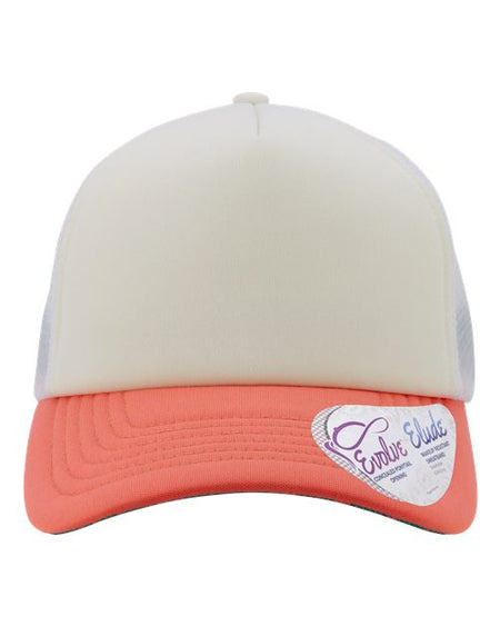 Infinity Her Women's Foam Trucker Cap - Infinity Her ROSIE Infinity Her Ivory/ Sherbert/ White/ Floral Adjustable