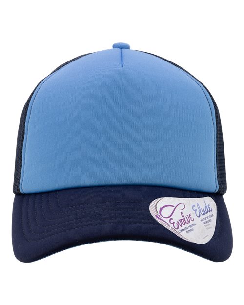 Infinity Her Women's Foam Trucker Cap - Infinity Her ROSIE Infinity Her Light Blue/ Navy/ Navy/ Graffiti Adjustable