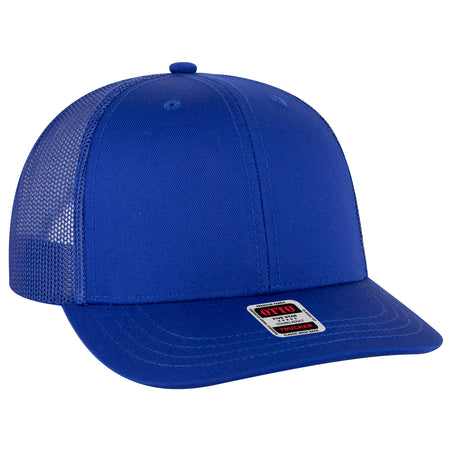 OTTO CAP 6 Panel Mid Profile Mesh Back Trucker Hat OTTO 112-1-001 - Royal Otto Cap 001 - Royal Young Adult