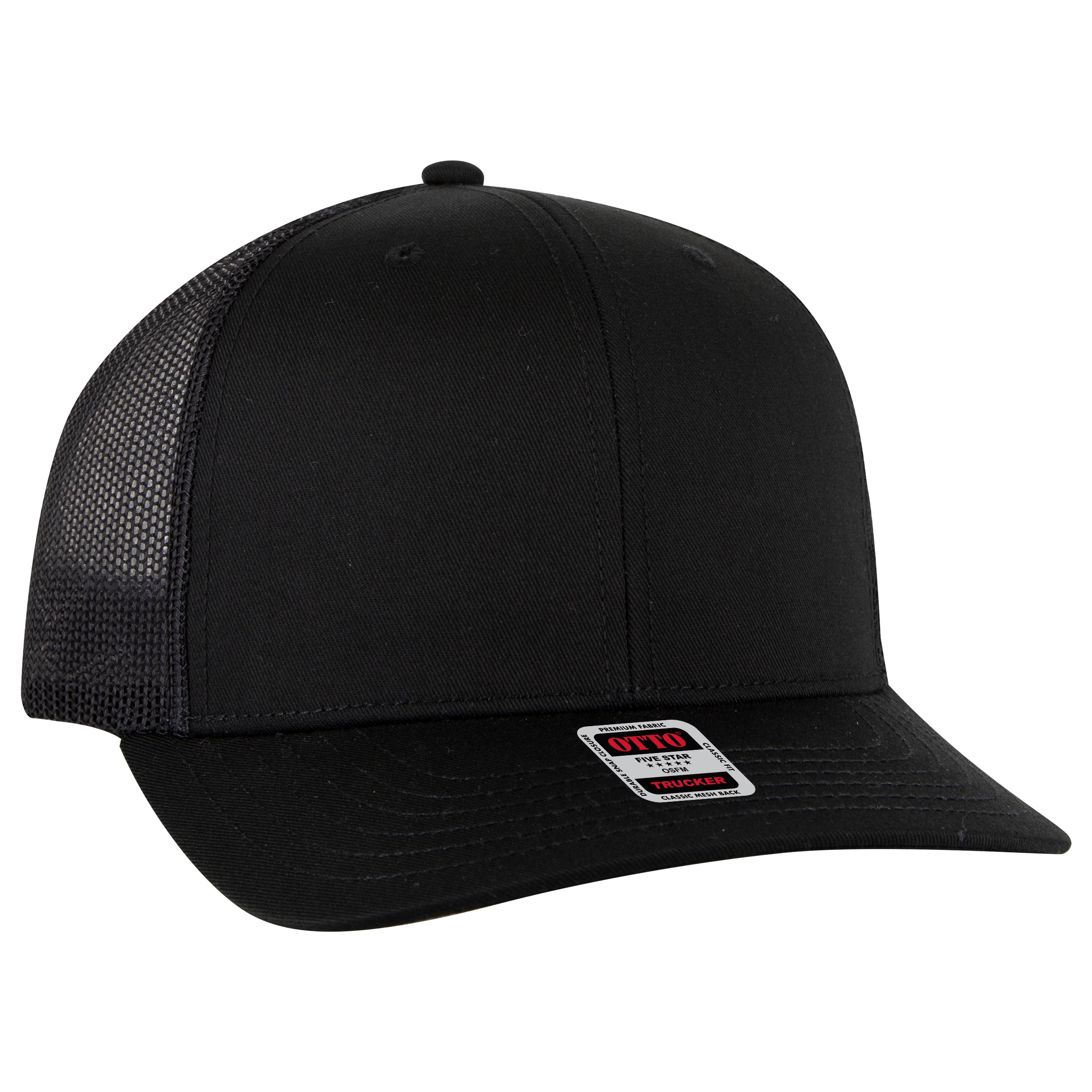 OTTO CAP 6 Panel Mid Profile Mesh Back Trucker Hat OTTO 112-1 Otto Cap