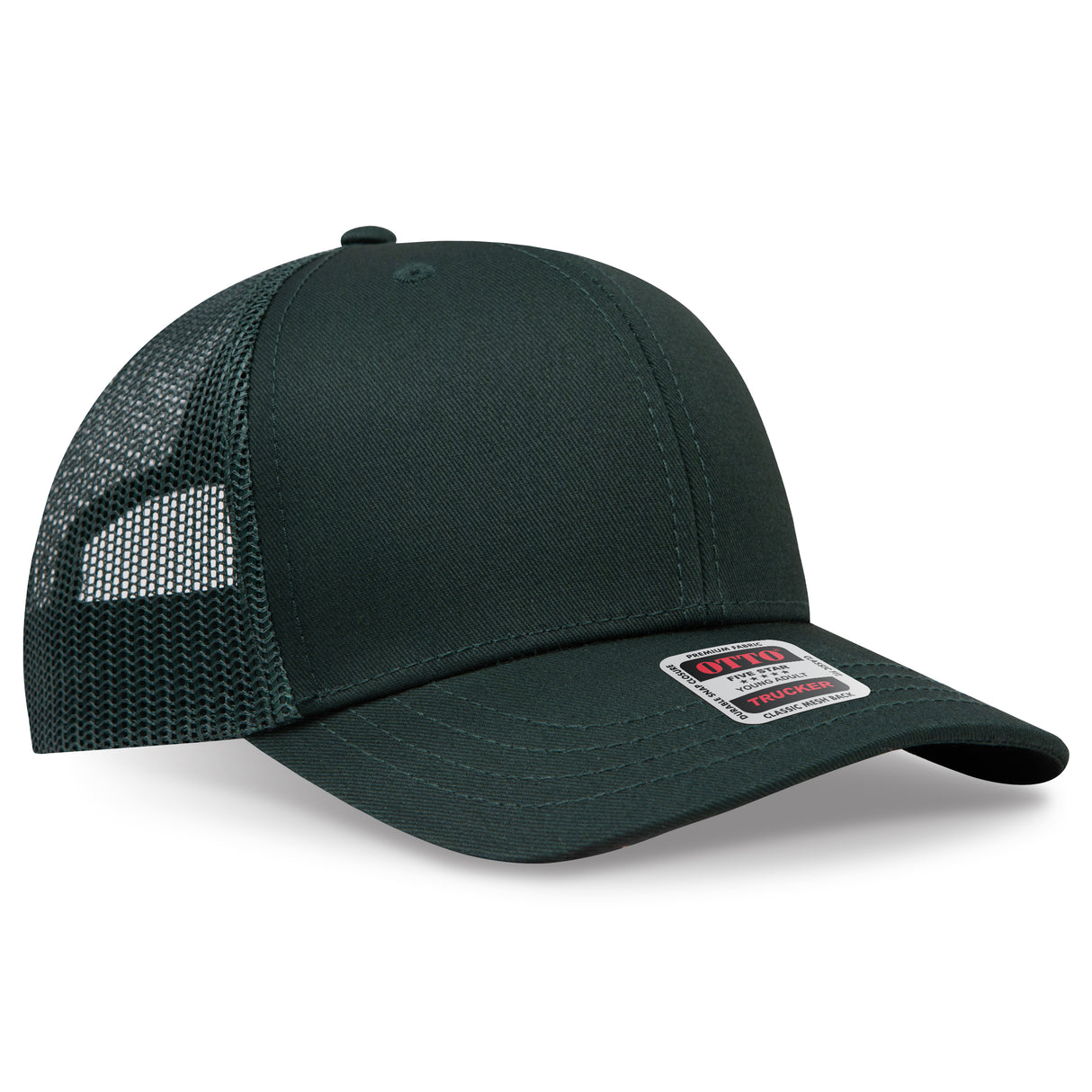 OTTO CAP® 6 Panel Mid Profile Mesh Back Trucker Hat OTTO 112-1