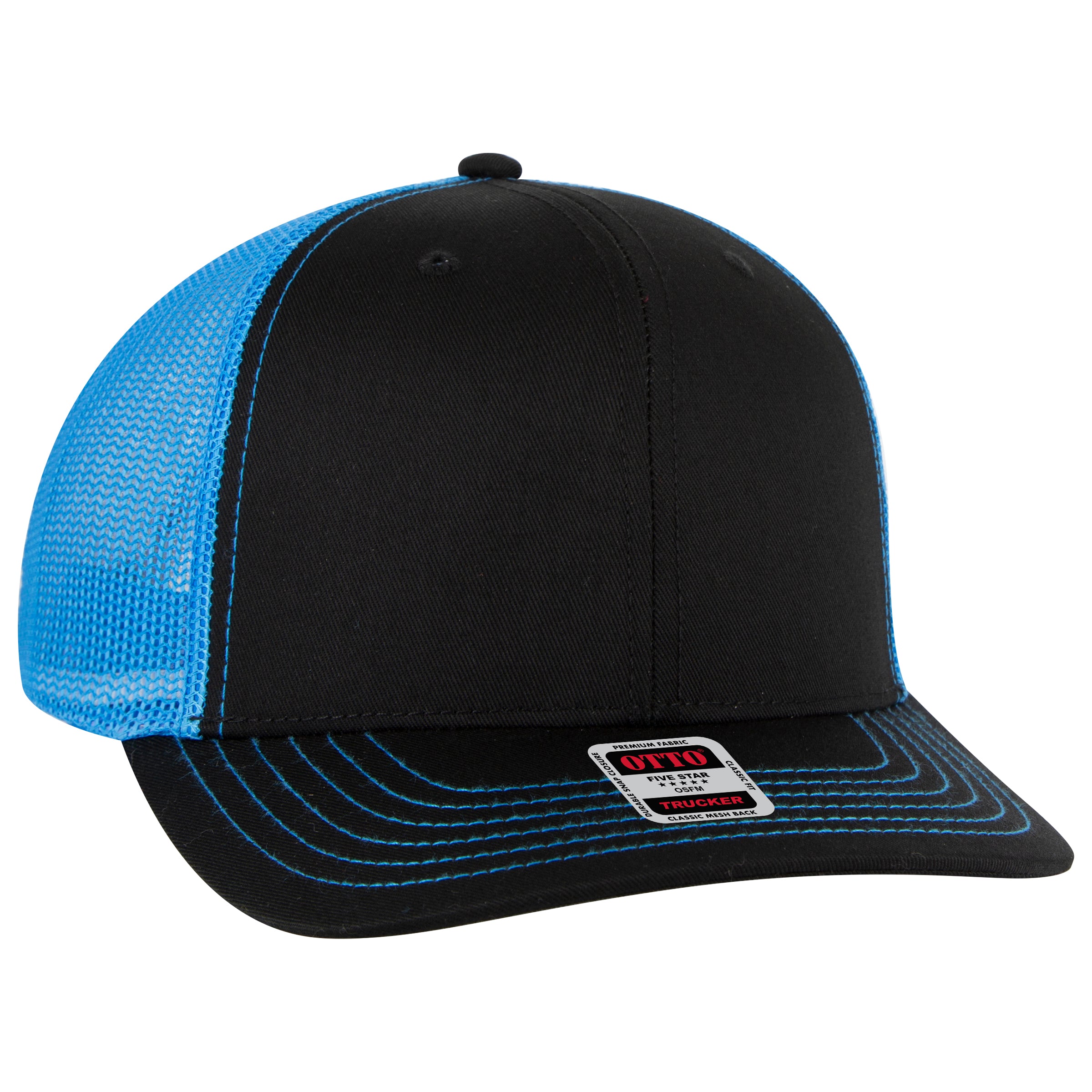 OTTO CAP 6 Panel Mid Profile Mesh Back Trucker Hat OTTO 112-1 Otto Cap