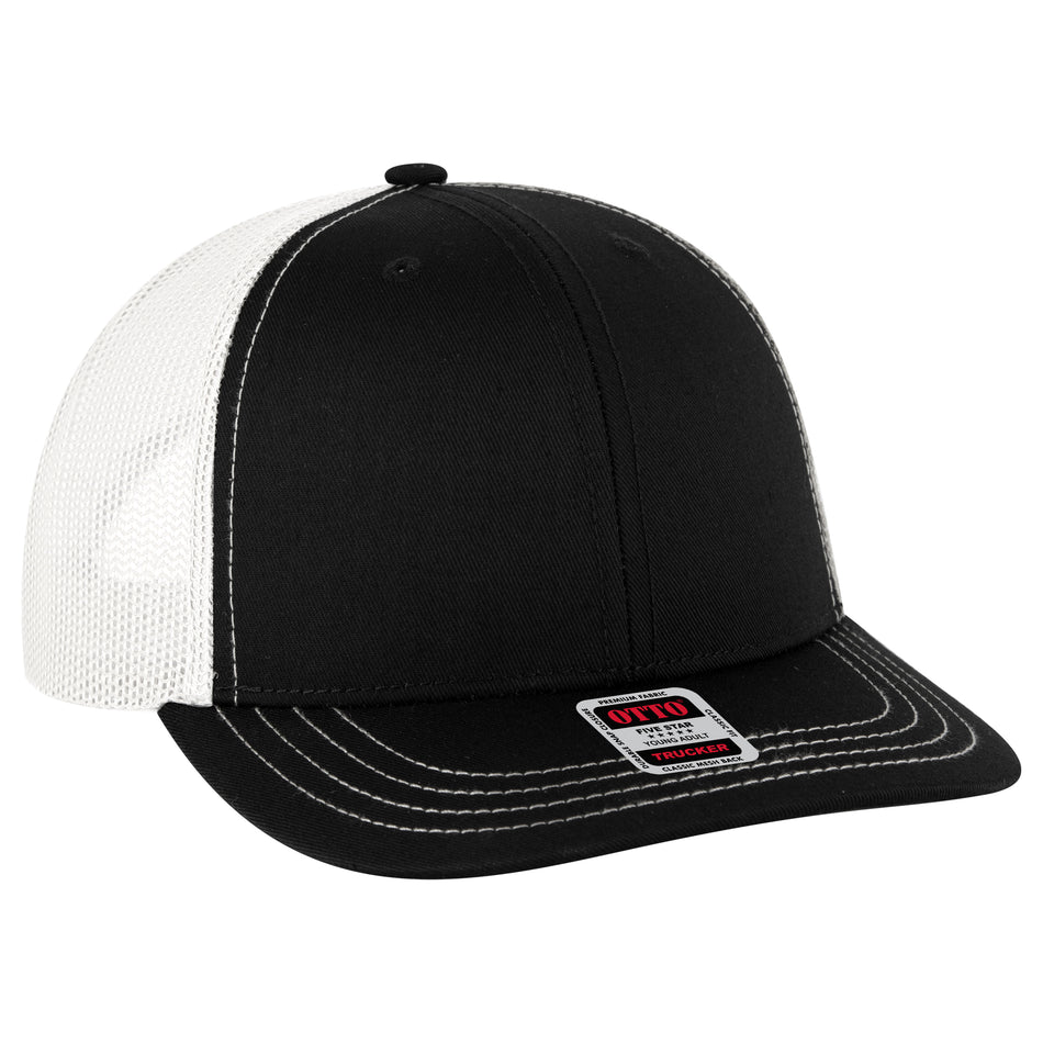 OTTO CAP 6 Panel Mid Profile Mesh Back Trucker Hat OTTO 112-1 Otto Cap