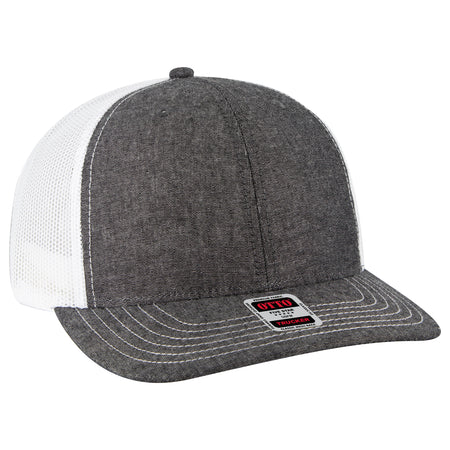 OTTO CAP 6 Panel Mid Profile Mesh Back Trucker Hat OTTO 112-1 Otto Cap