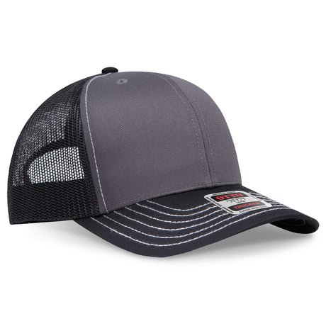 OTTO CAP 6 Panel Mid Profile Mesh Back Trucker Hat OTTO 112-1