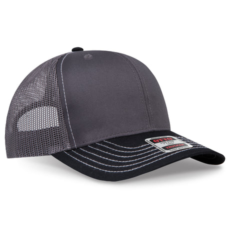 OTTO CAP 6 Panel Mid Profile Mesh Back Trucker Hat OTTO 112-1