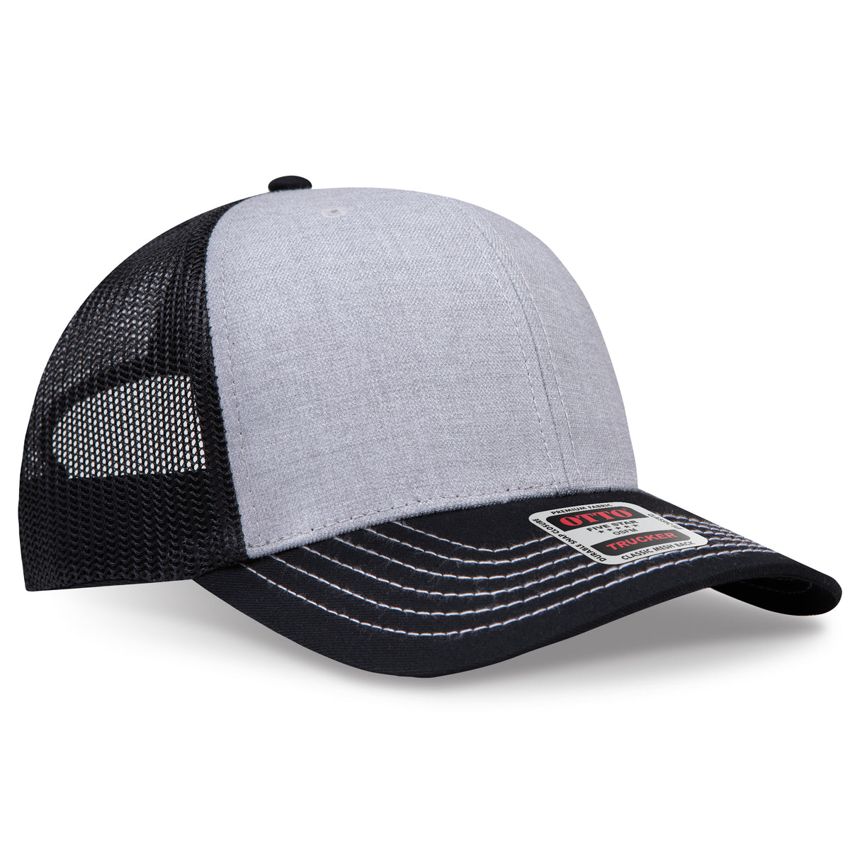 OTTO CAP® 6 Panel Mid Profile Mesh Back Trucker Hat OTTO 112-1