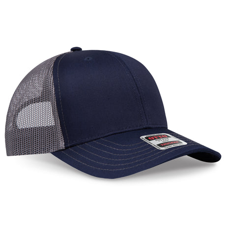 OTTO CAP 6 Panel Mid Profile Mesh Back Trucker Hat OTTO 112-1