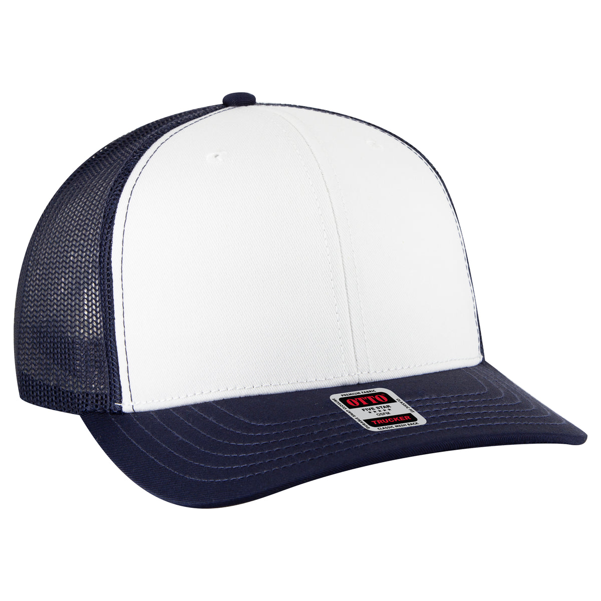 OTTO CAP 6 Panel Mid Profile Mesh Back Trucker Hat OTTO 112-1 Otto Cap