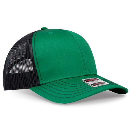 OTTO CAP 6 Panel Mid Profile Mesh Back Trucker Hat OTTO 112-1