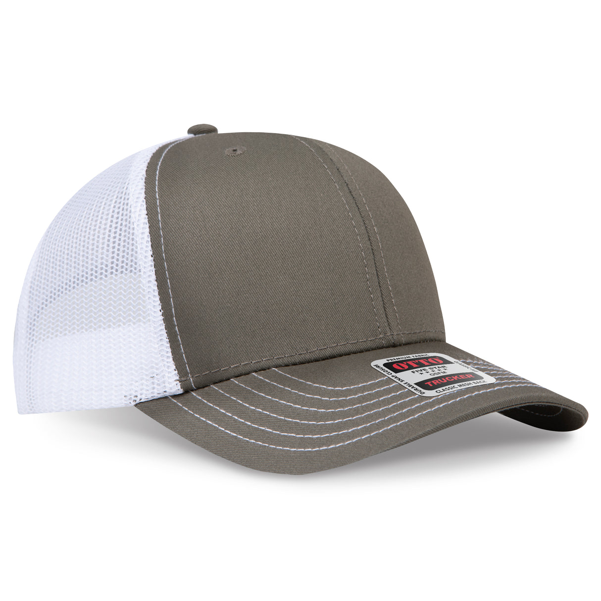 OTTO CAP® 6 Panel Mid Profile Mesh Back Trucker Hat OTTO 112-1