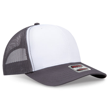 OTTO CAP 6 Panel Mid Profile Mesh Back Trucker Hat OTTO 112-1