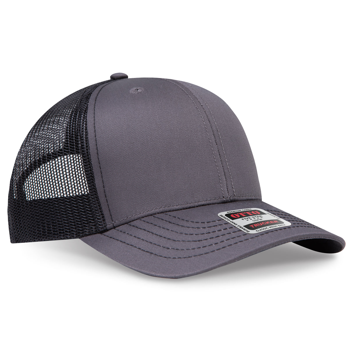 OTTO CAP® 6 Panel Mid Profile Mesh Back Trucker Hat OTTO 112-1