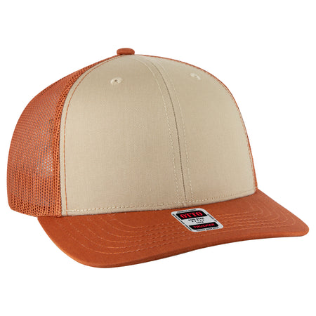 OTTO CAP 6 Panel Mid Profile Mesh Back Trucker Hat OTTO 112-1-443244 - Tx.Org/Kha/Tx.Org Otto Cap 443244 - Tx.Org/Kha/Tx.Org OSFM - Adult