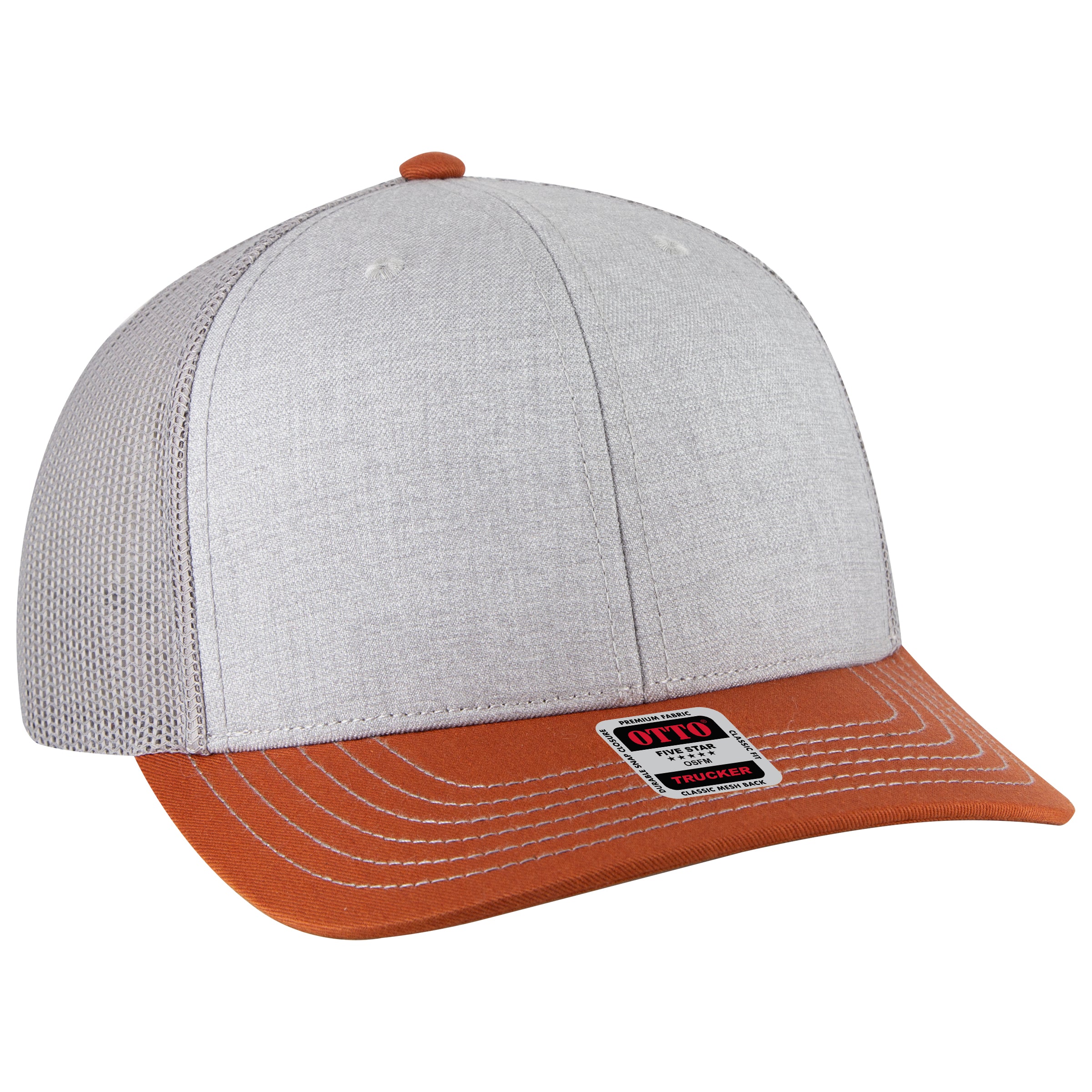 OTTO CAP 6 Panel Mid Profile Mesh Back Trucker Hat OTTO 112-1 Otto Cap