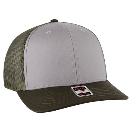 OTTO CAP 6 Panel Mid Profile Mesh Back Trucker Hat OTTO 112-1 Otto Cap