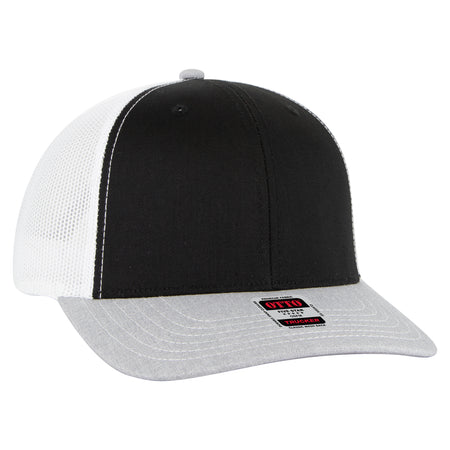 OTTO CAP 6 Panel Mid Profile Mesh Back Trucker Hat OTTO 112-1 Otto Cap