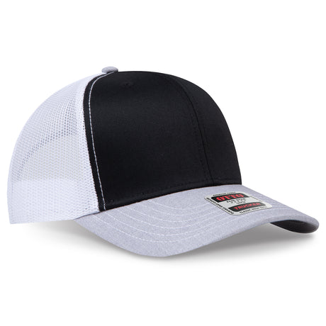 OTTO CAP 6 Panel Mid Profile Mesh Back Trucker Hat OTTO 112-1
