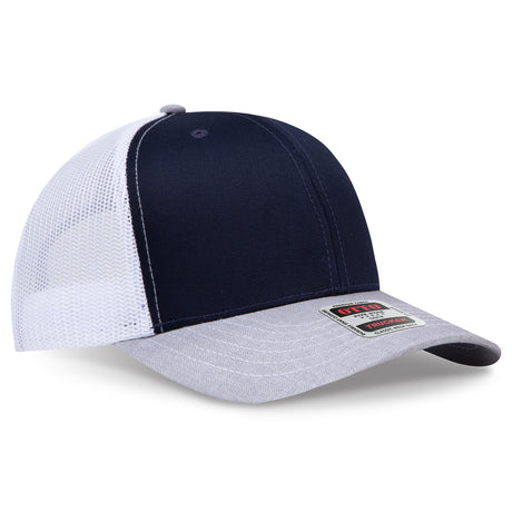 OTTO CAP® 6 Panel Mid Profile Mesh Back Trucker Hat OTTO 112-1