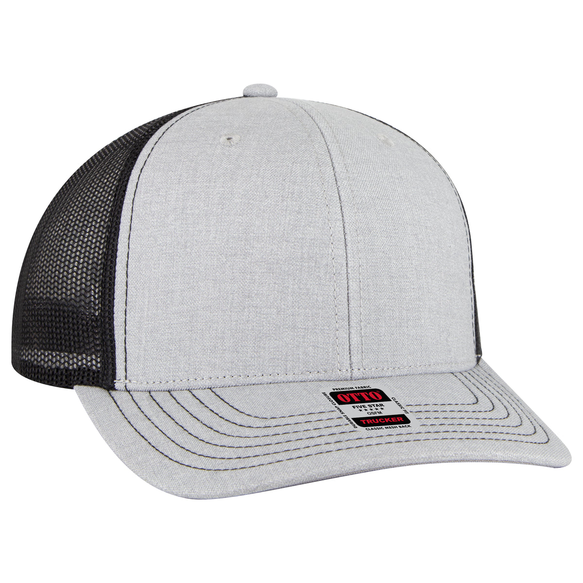 OTTO CAP 6 Panel Mid Profile Mesh Back Trucker Hat OTTO 112-1 Otto Cap