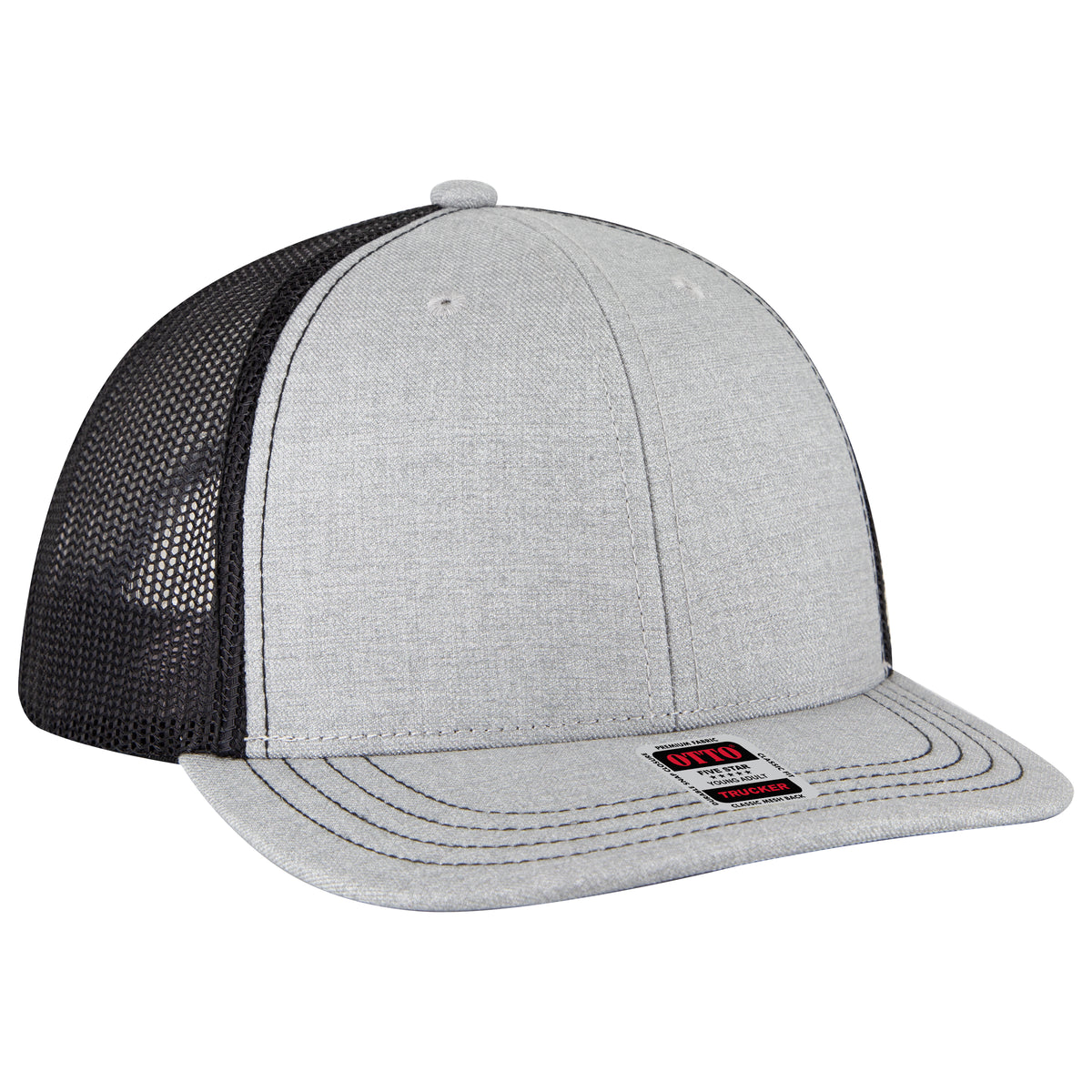 OTTO CAP 6 Panel Mid Profile Mesh Back Trucker Hat OTTO 112-1 Otto Cap