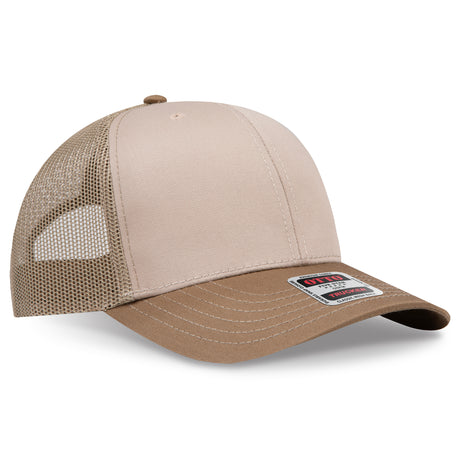 OTTO CAP® 6 Panel Mid Profile Mesh Back Trucker Hat OTTO 112-1