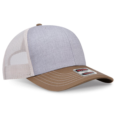 OTTO CAP 6 Panel Mid Profile Mesh Back Trucker Hat OTTO 112-1