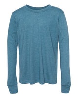 Bella + Canvas 3501YCVC Youth Heather CVC Long Sleeve Tee