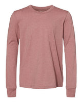 Bella + Canvas 3501YCVC Youth Heather CVC Long Sleeve Tee
