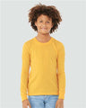 BELLA + CANVAS Youth Heather CVC Long Sleeve Tee - BELLA + CANVAS 3501YCVC