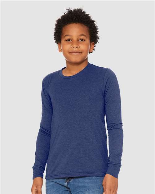 Bella + Canvas 3513Y Youth Triblend Long Sleeve Tee